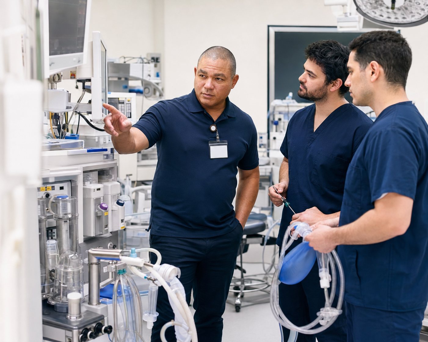 BiomedRx technician performing medical equipment and supplies indonesia to protect patient safety