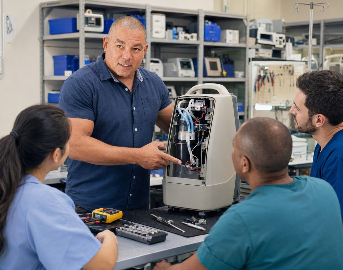 Devin’s oxygen concentrator maintenance demo Devin’s oxygen concentrator maintenance demo