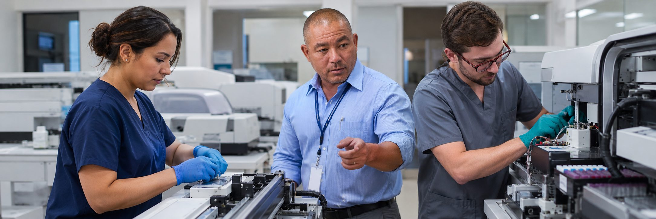 Mammography and medical imaging equipment service | BiomedRx HTM services Medical imaging equipment service on a mammography system with test instrumentation