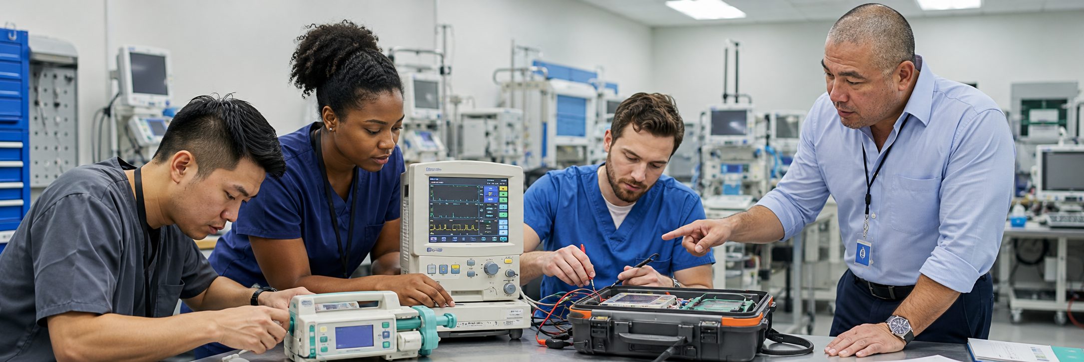 Mammography and medical imaging equipment service | BiomedRx HTM services Medical imaging equipment service on a mammography system with test instrumentation