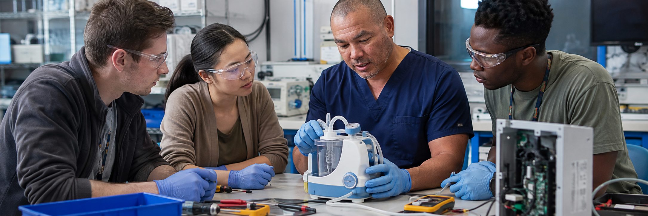 Mammography and medical imaging equipment service | BiomedRx HTM services Medical imaging equipment service on a mammography system with test instrumentation