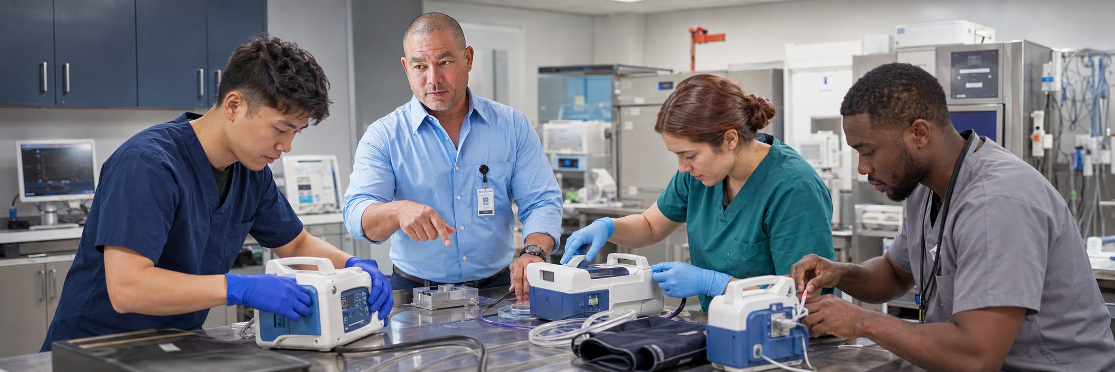 MRI suite patient monitor calibration | BiomedRx HTM services Patient monitor calibration and infusion pump testing in an MRI imaging suite