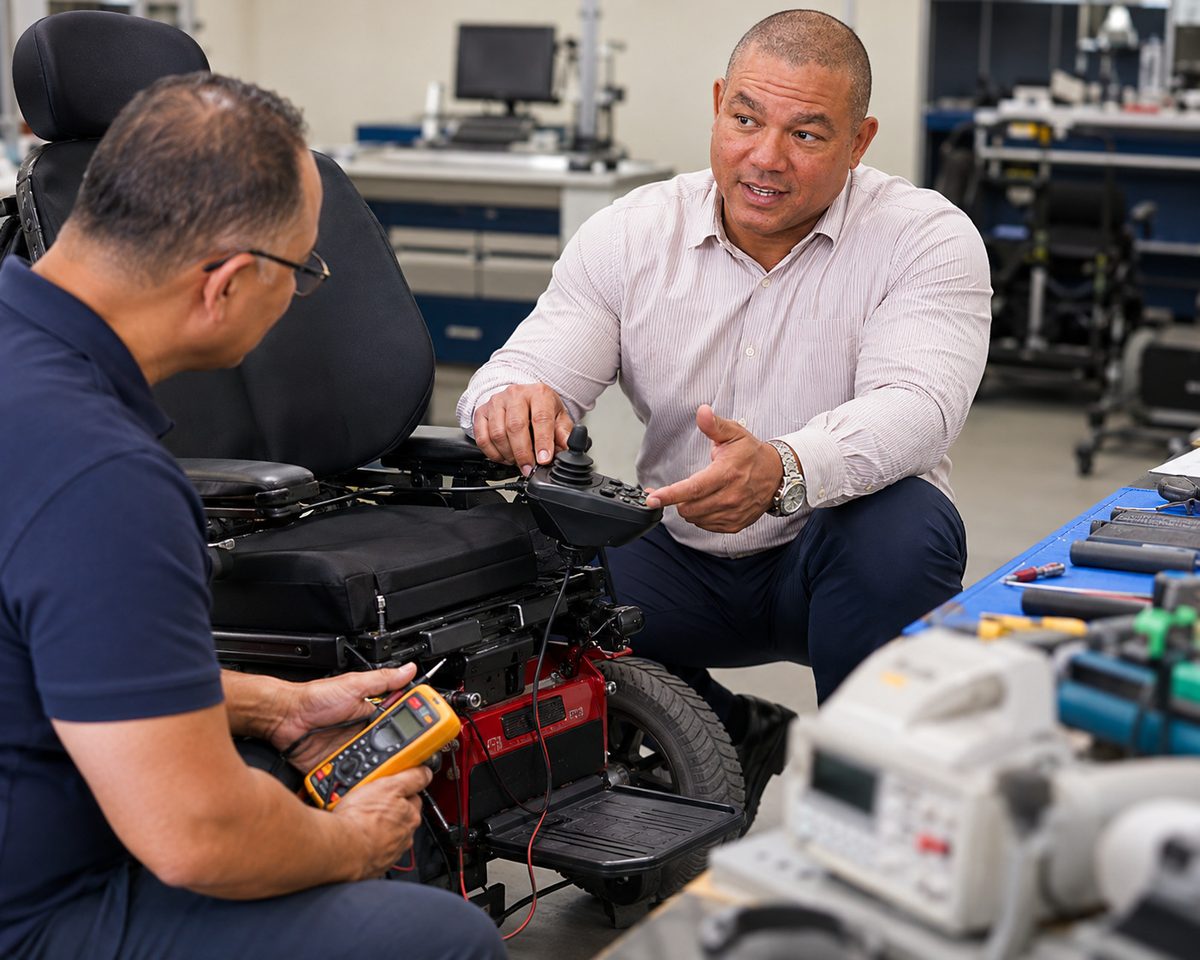 Powered wheelchair inspection workshop Powered wheelchair inspection workshop