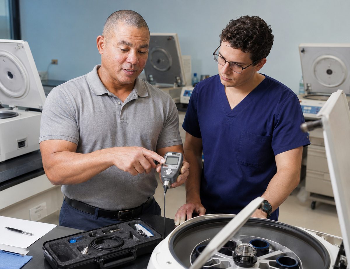 Teaching centrifuge speed verification Teaching centrifuge speed verification