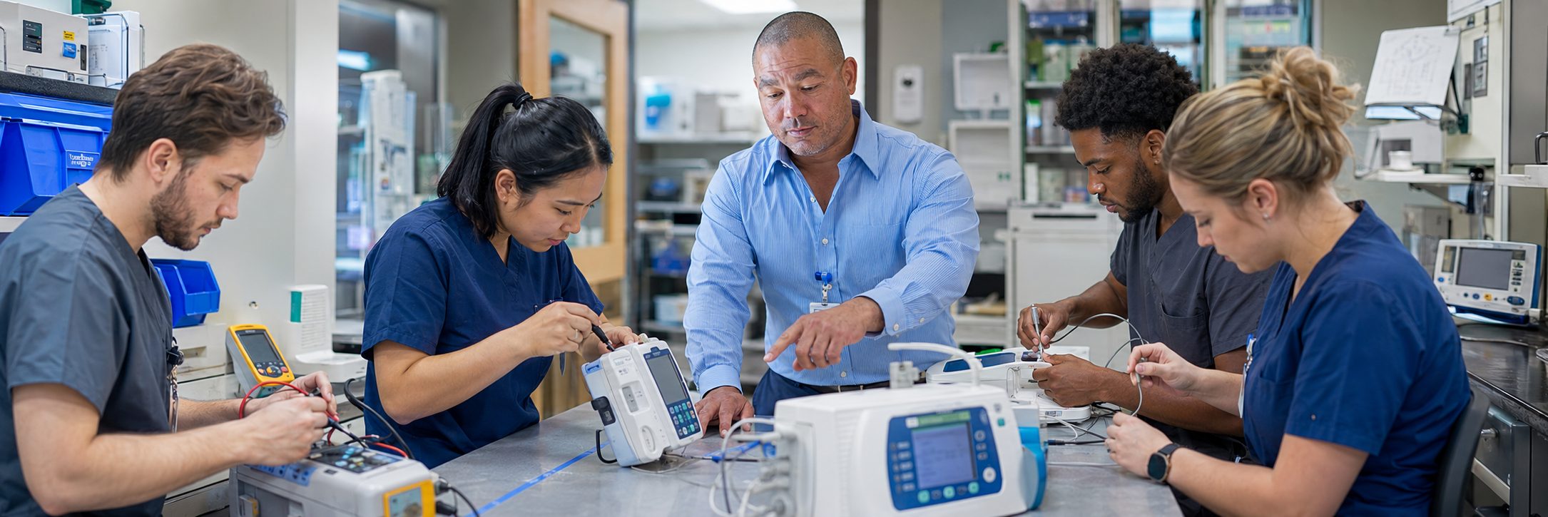 Cath lab imaging equipment service and C-arm maintenance | BiomedRx Medical imaging equipment service on a cath lab C-arm and patient monitoring system